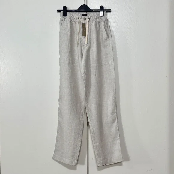 NWT J. Crew Men's XS Beach Linen Pant Flax $118